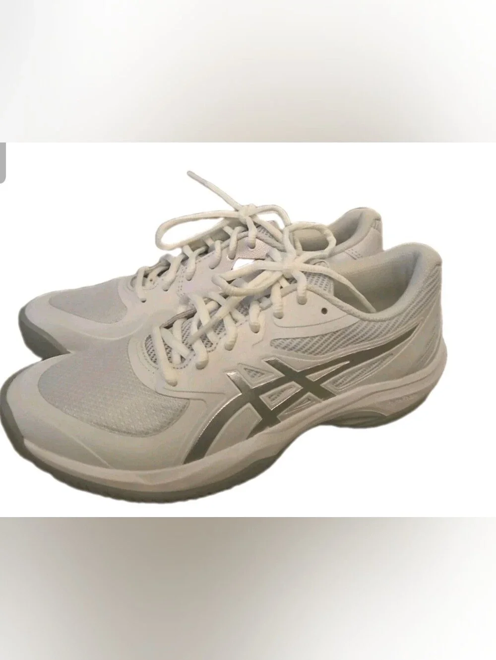 ASICS Game FF Women’s 8.5 Tennis Shoes White Pure Silver NWOB